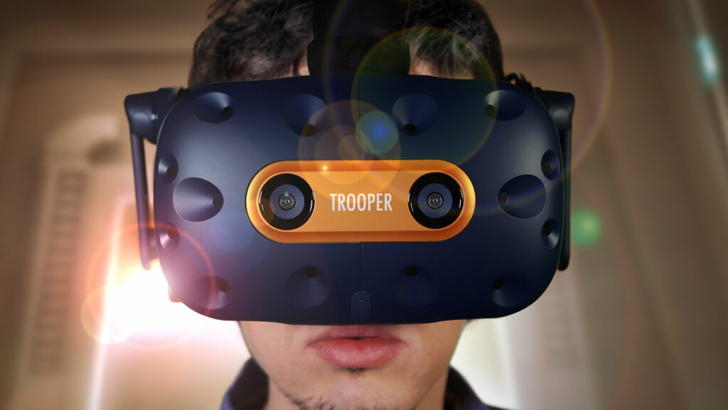 Trooper mit VR-Brille